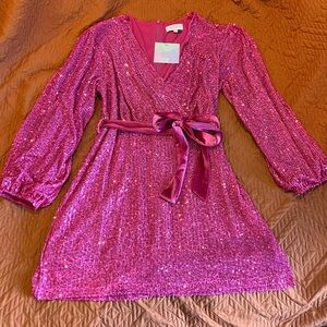 Pink sequin dress